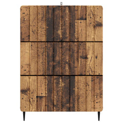vidaXL Drawer Cabinet 66 x 34.5 x 92 cm Engineered Wood Old Wood 6