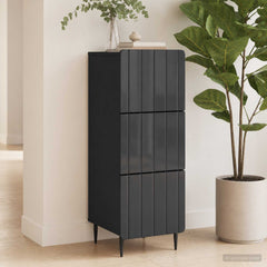 Drawer Cabinet Engineered Wood Black, image 4
