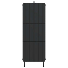 Drawer Cabinet Engineered Wood Black, image 6