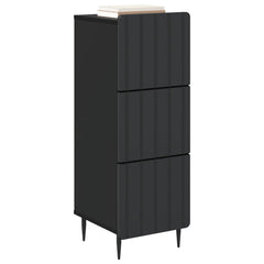 Drawer Cabinet 33 x 34.5 x 92 cm Engineered Wood Black