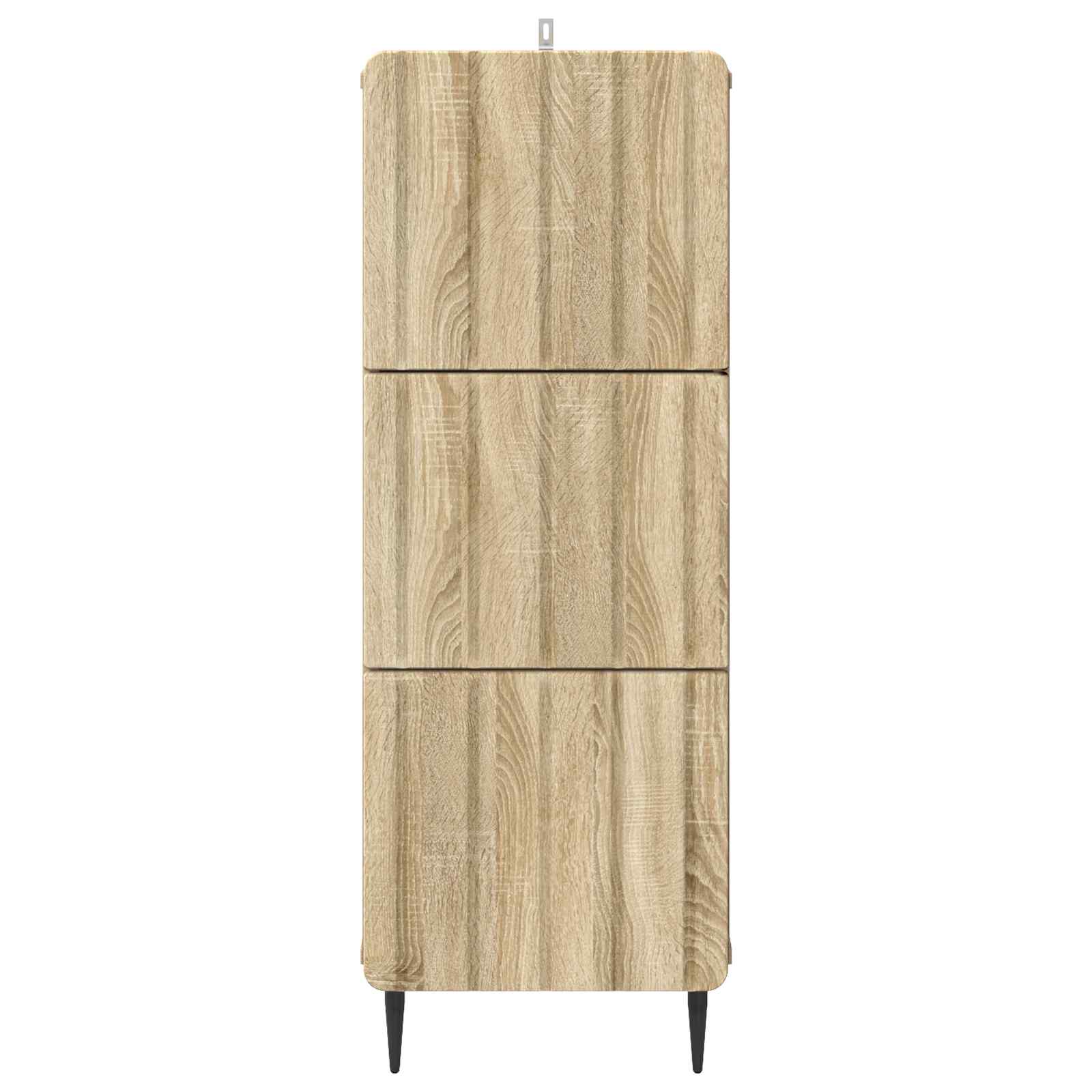 vidaXL Drawer Cabinet 33 x 34.5 x 92 cm Engineered Wood Sonoma Oak 6