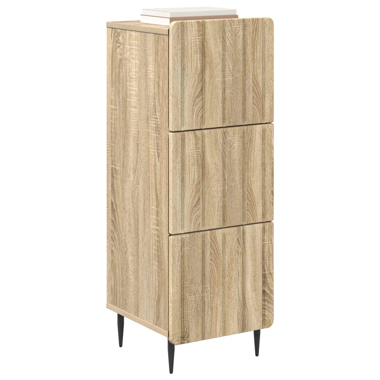vidaXL Drawer Cabinet 33 x 34.5 x 92 cm Engineered Wood Sonoma Oak 3