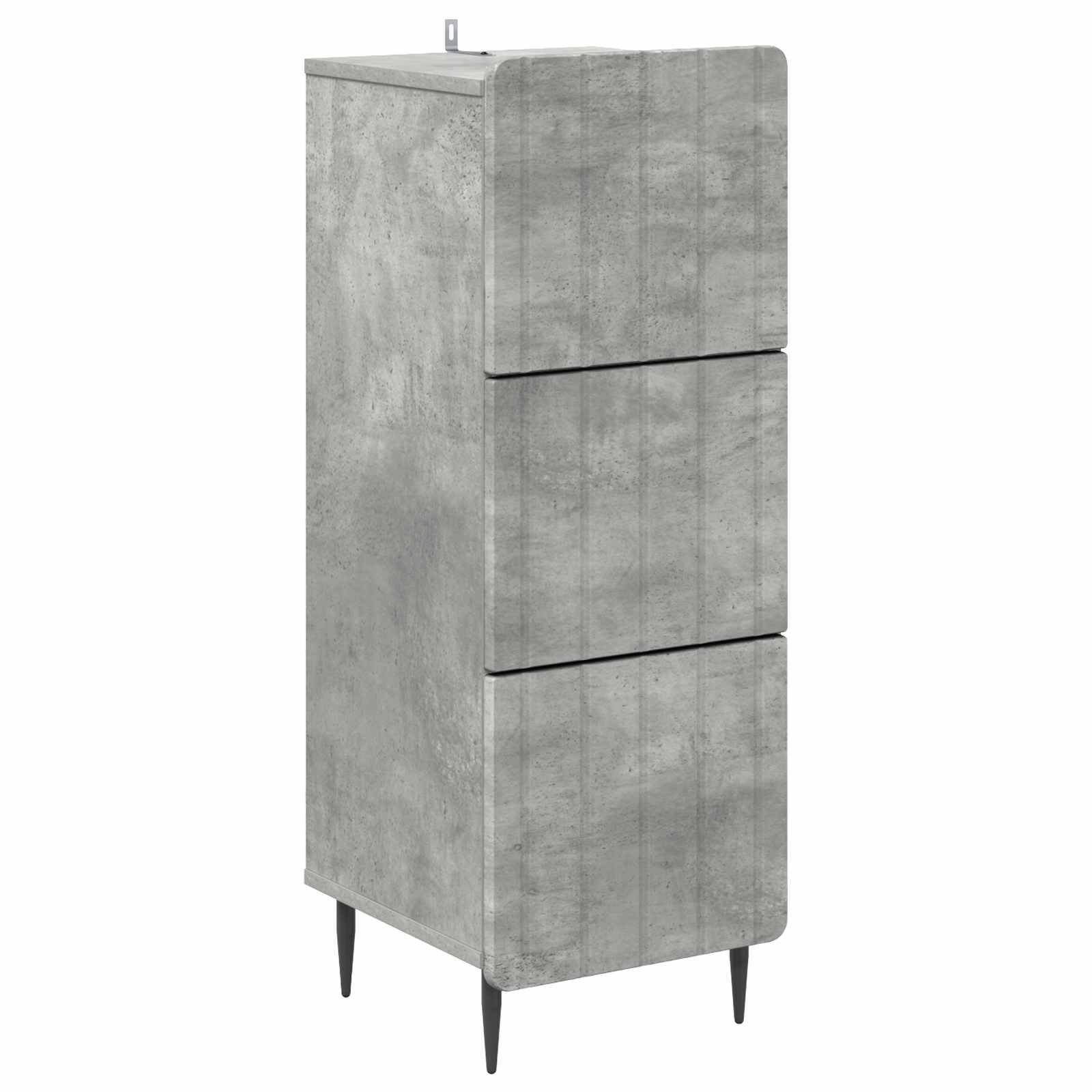 vidaXL Drawer Cabinet 33 x 34.5 x 92 cm Engineered Wood Concrete Grey 2