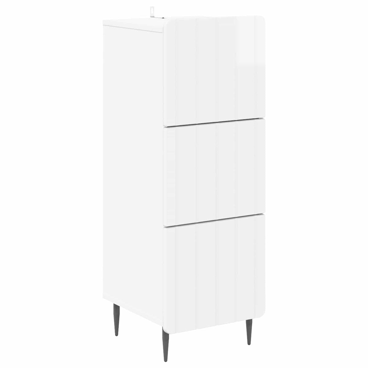 Drawer Cabinet 33 x 34.5 x 92 cm Engineered Wood High gloss white
