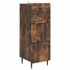 vidaXL Drawer Cabinet 33 x 34.5 x 92 cm Engineered Wood Smoked Oak 2