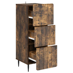 vidaXL Drawer Cabinet 33 x 34.5 x 92 cm Engineered Wood Smoked Oak 5
