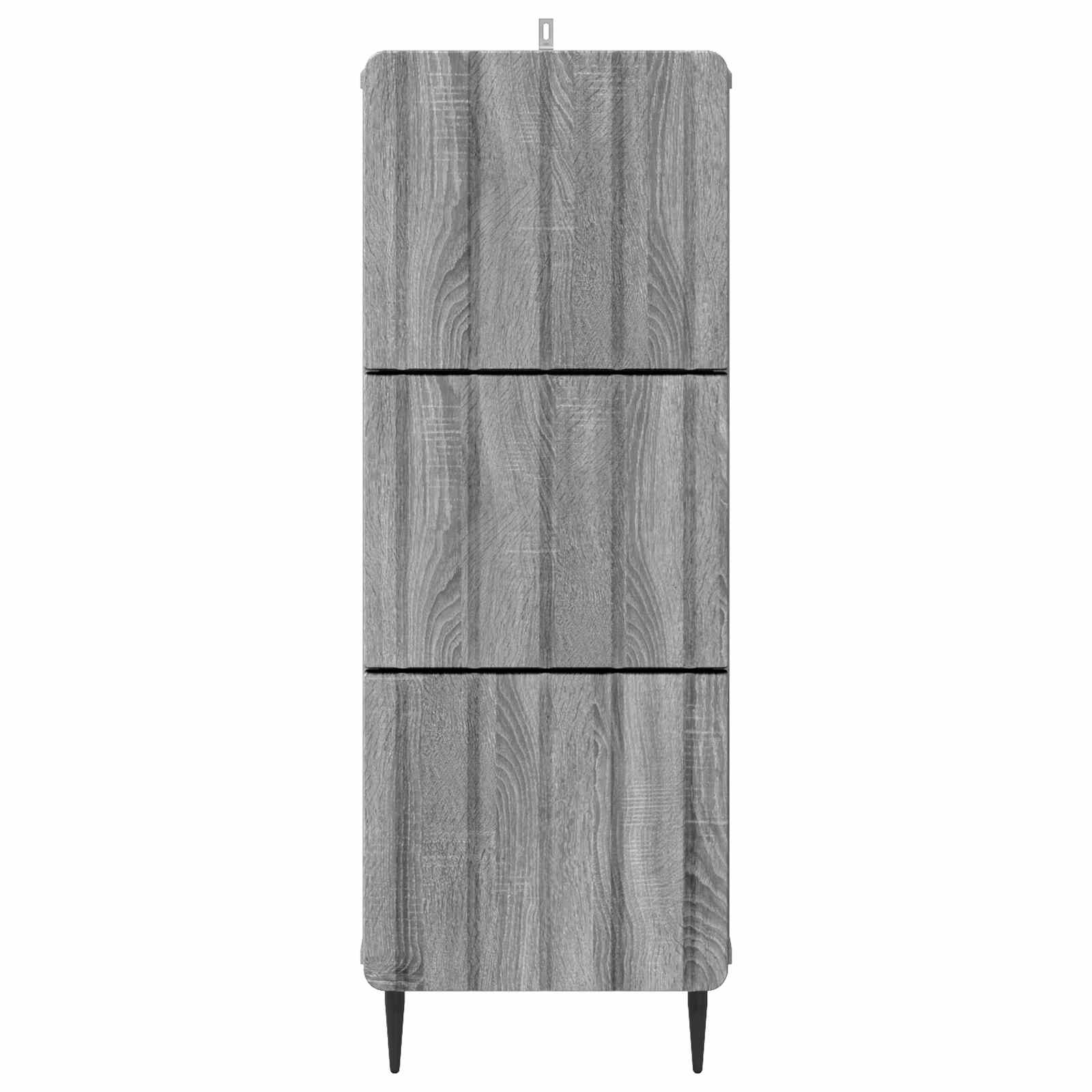 vidaXL Drawer Cabinet 33 x 34.5 x 92 cm Engineered Wood Grey Sonoma 6