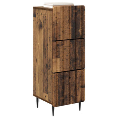 vidaXL Drawer Cabinet 33 x 34.5 x 92 cm Engineered Wood Old Wood 3