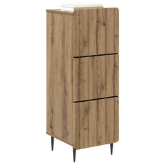 vidaXL Drawer Cabinet 33 x 34.5 x 92 cm Engineered Wood Artisan Oak 3
