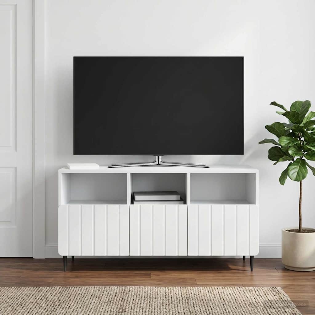 TV Cabinet 102 x 34.5 x 50 cm Engineered Wood White