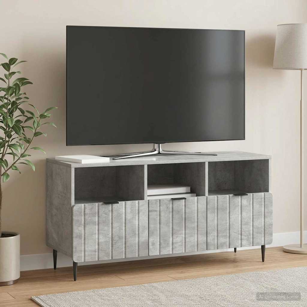 TV Cabinet 102 x 34.5 x 50 cm Engineered Wood Concrete grey