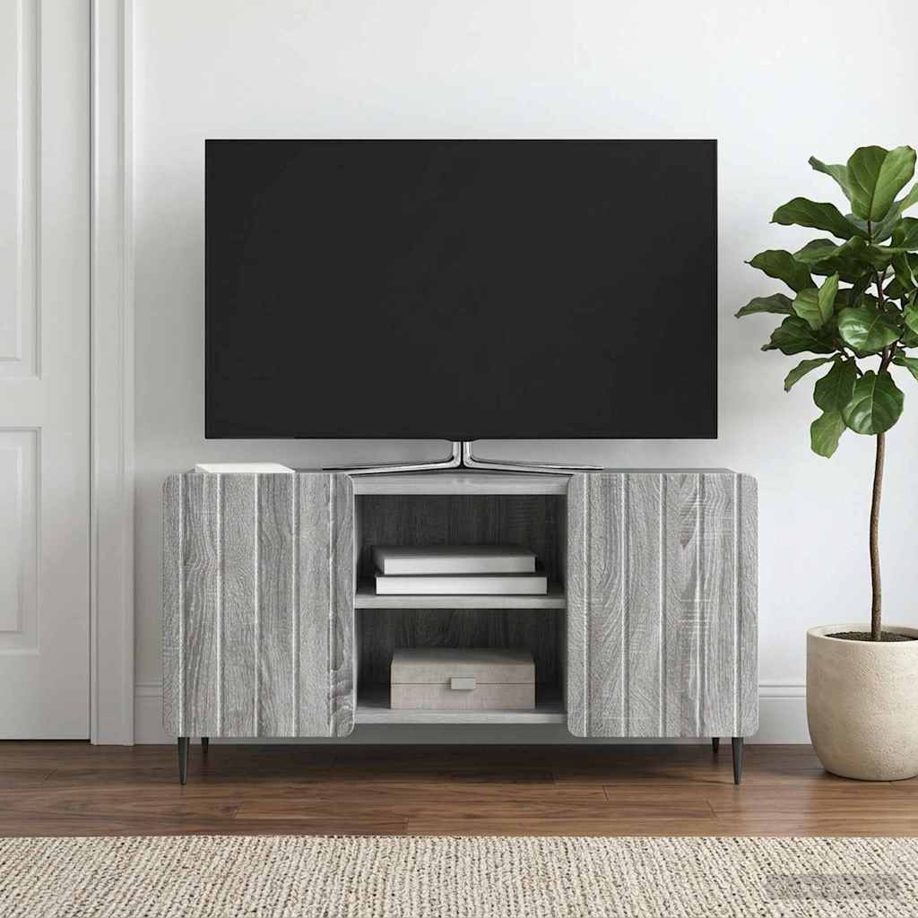 TV Cabinet 102 x 34.5 x 52 cm Engineered Wood Grey sonoma