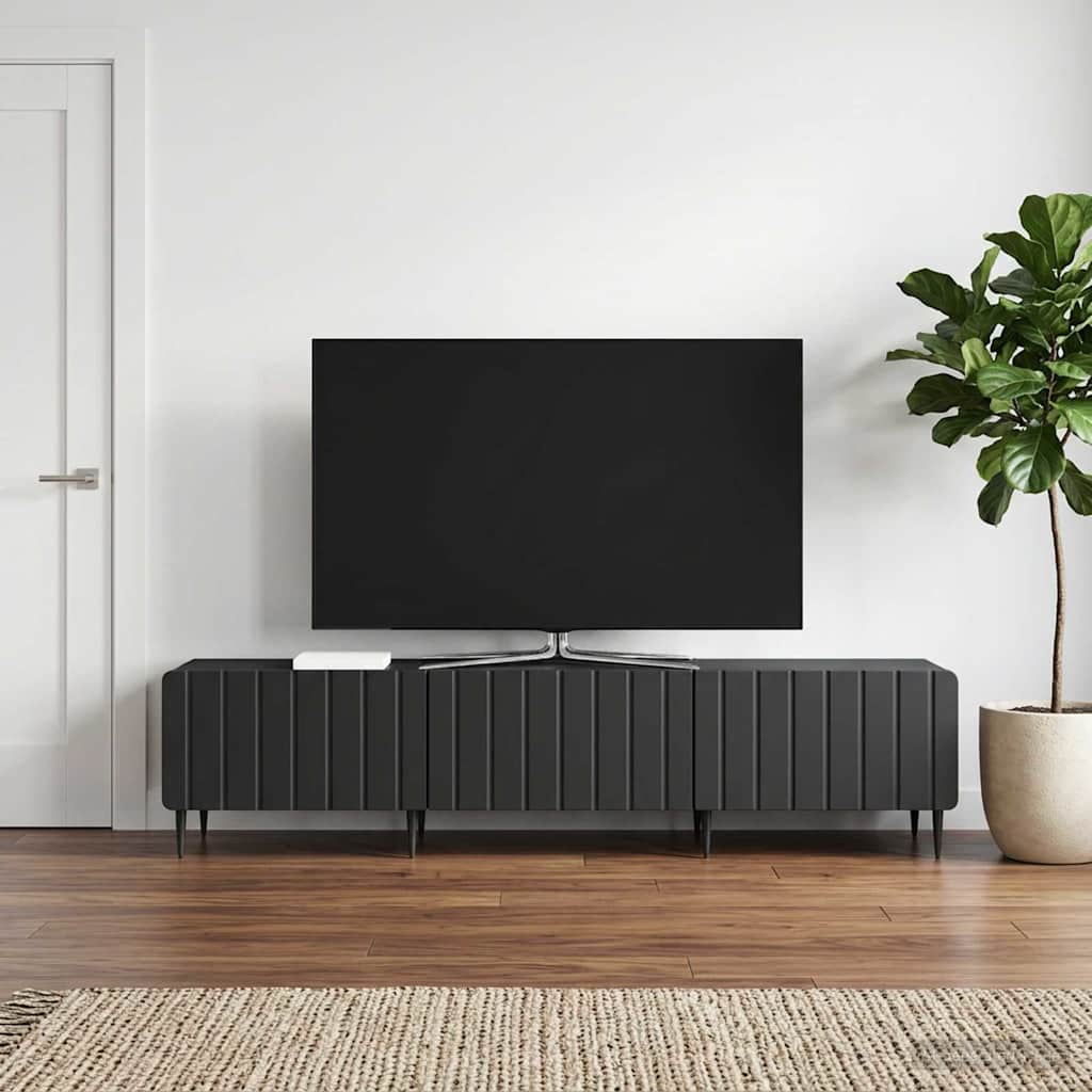 TV Cabinet 147 x 34.5 x 32 cm Engineered Wood Black