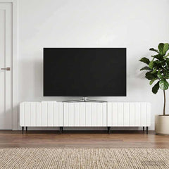 TV Cabinet 147 x 34.5 x 32 cm Engineered Wood High gloss white