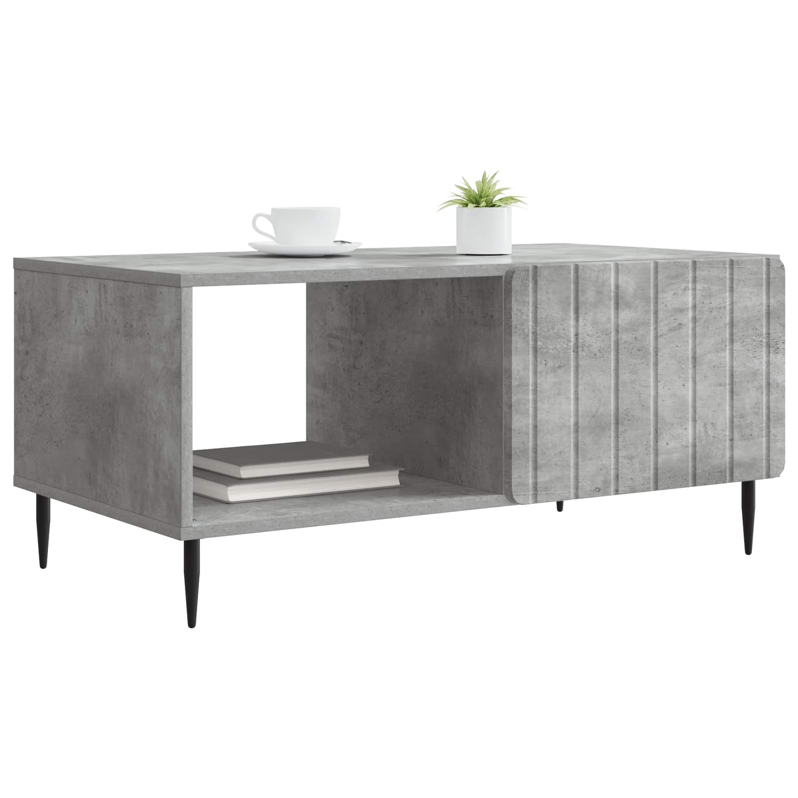 vidaXL Coffee Table Concrete Grey 90 x 50 x 40 cm Engineered Wood 3