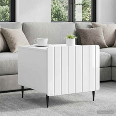Coffee Table 49 x 50 x 42 cm Engineered Wood High gloss white
