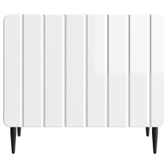 vidaXL Coffee Table High Gloss White 49 x 50 x 42 cm Engineered Wood 5