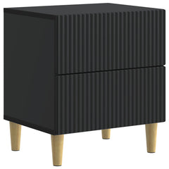 vidaXL Bedside Cabinet Black 43 x 34.5 x 48 cm Engineered Wood 2