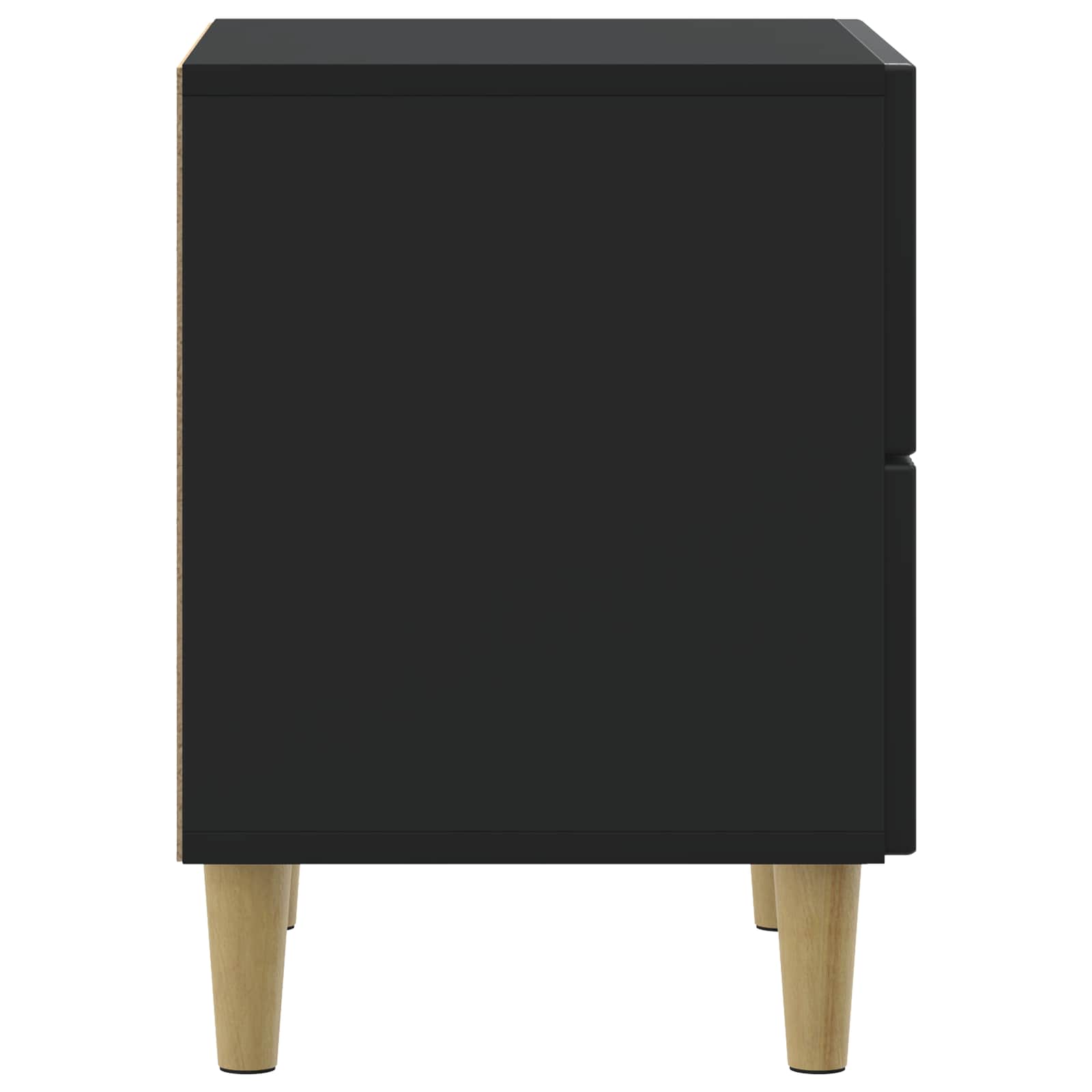 vidaXL Bedside Cabinet Black 43 x 34.5 x 48 cm Engineered Wood 6