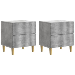 vidaXL Bedside Cabinet 2 pcs Concrete Grey 43 x 34.5 x 48 cm 2