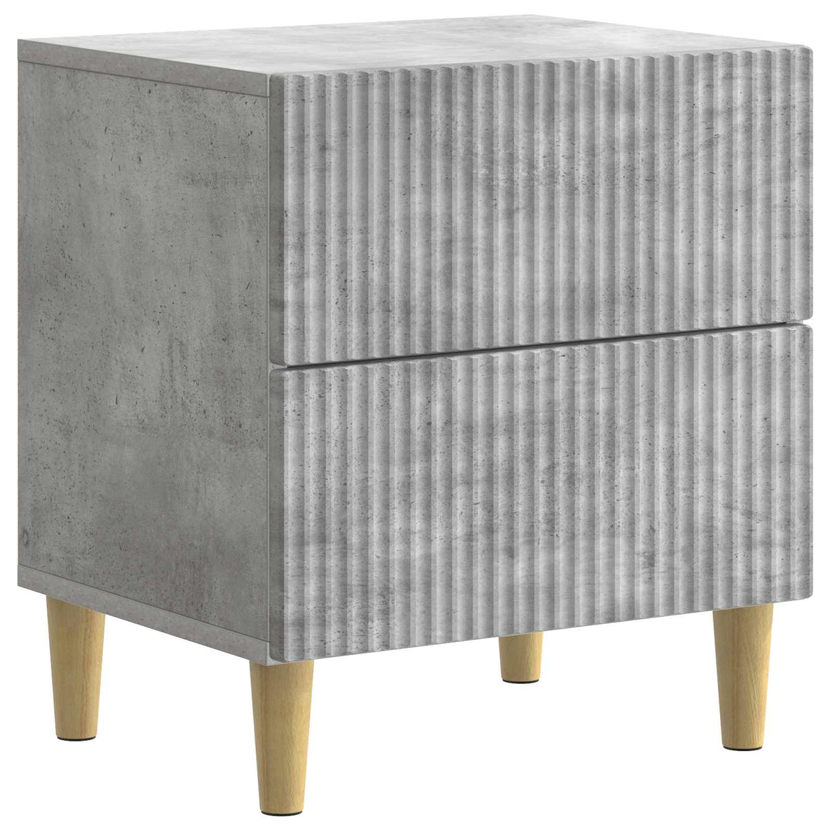 vidaXL Bedside Cabinet 2 pcs Concrete Grey 43 x 34.5 x 48 cm 5
