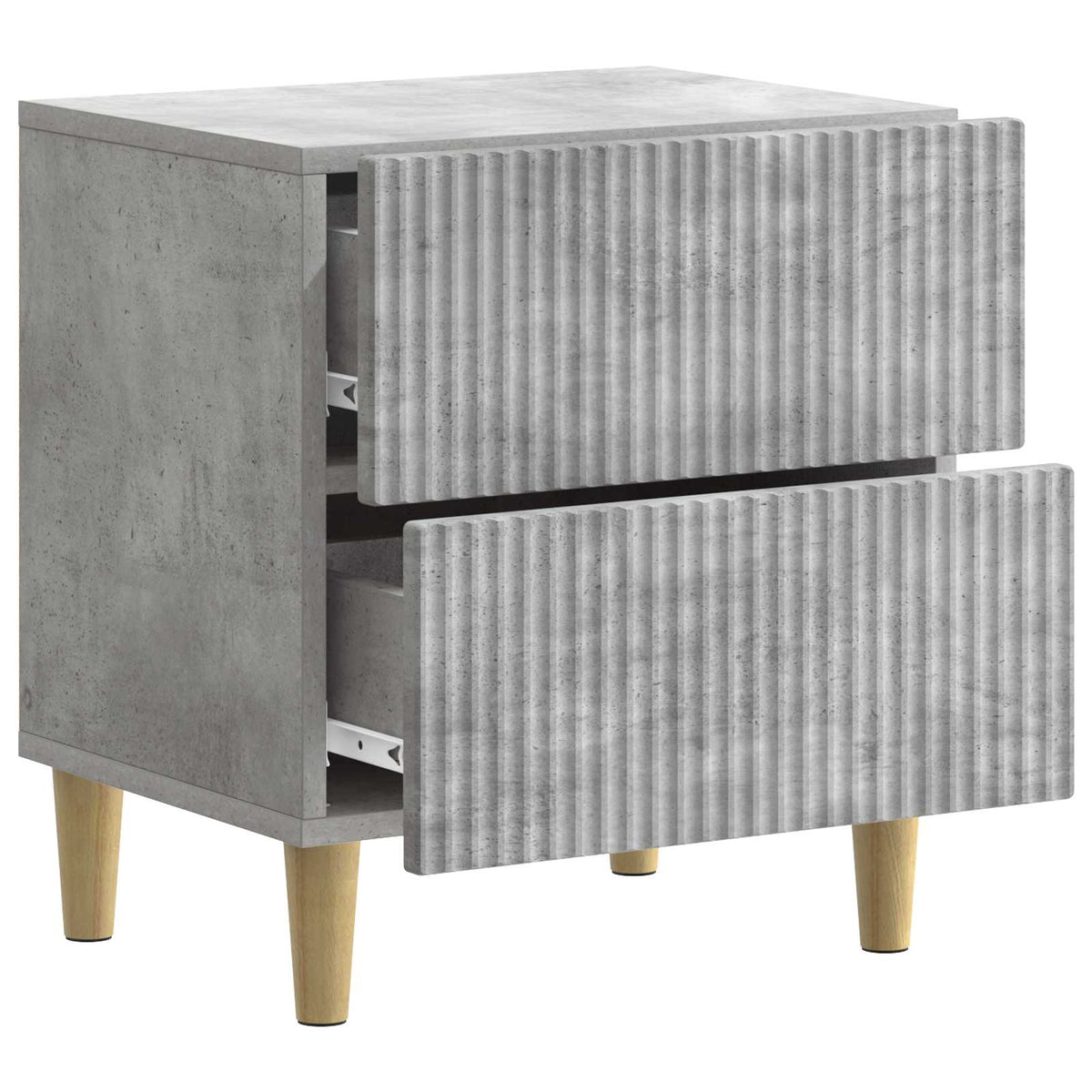 vidaXL Bedside Cabinet 2 pcs Concrete Grey 43 x 34.5 x 48 cm 6