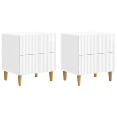 vidaXL Bedside Cabinet 2 pcs High Gloss White 43 x 34.5 x 48 cm 2