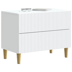 vidaXL Bedside Cabinet White 62 x 34.5 x 48 cm Engineered Wood 3
