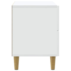 vidaXL Bedside Cabinet White 62 x 34.5 x 48 cm Engineered Wood 6