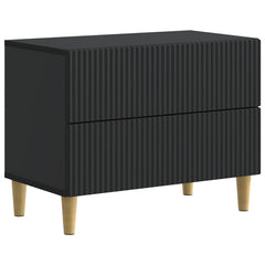 vidaXL Bedside Cabinet Black 62 x 34.5 x 48 cm Engineered Wood 2