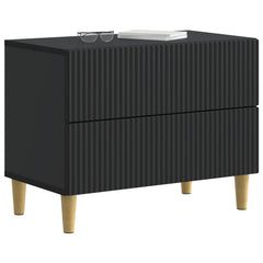 vidaXL Bedside Cabinet Black 62 x 34.5 x 48 cm Engineered Wood 3