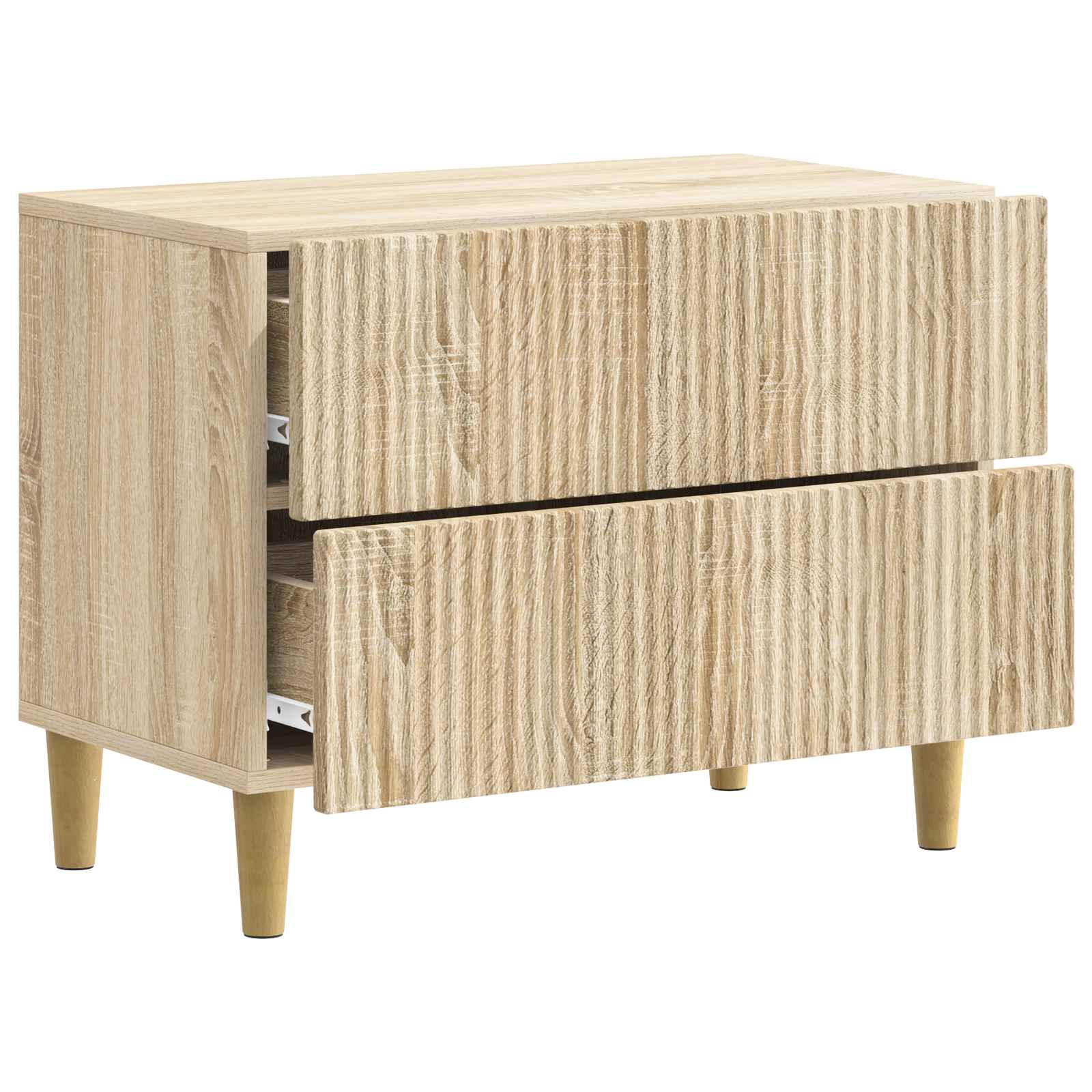 vidaXL Bedside Cabinet Sonoma Oak 62 x 34.5 x 48 cm Engineered Wood 4