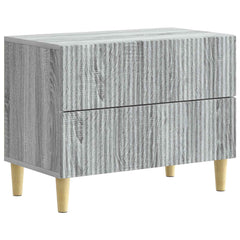 vidaXL Bedside Cabinet Grey Sonoma 62 x 34.5 x 48 cm Engineered Wood 2