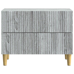 vidaXL Bedside Cabinet Grey Sonoma 62 x 34.5 x 48 cm Engineered Wood 5