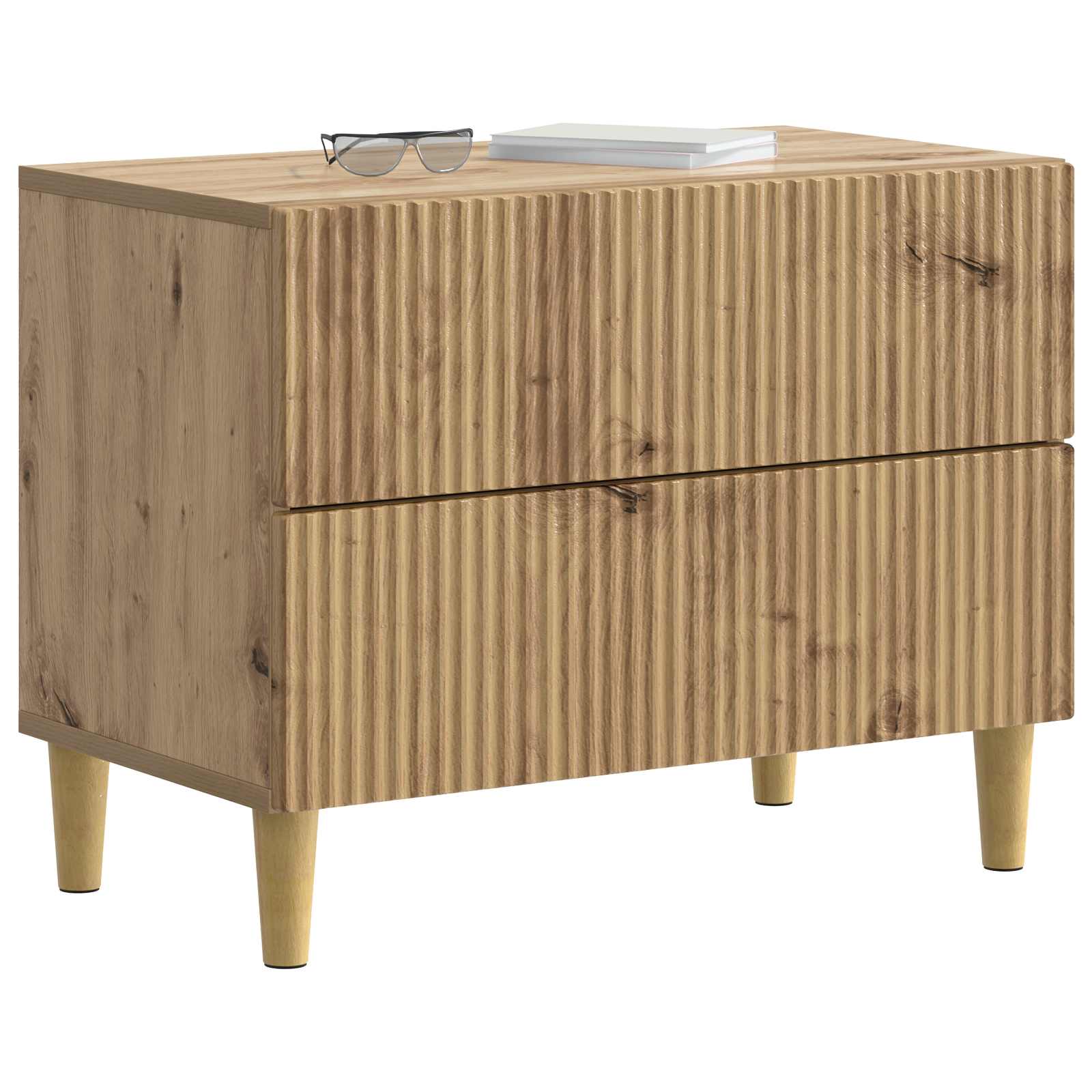 vidaXL Bedside Cabinet Artisan Oak 62 x 34.5 x 48 cm Engineered Wood 3