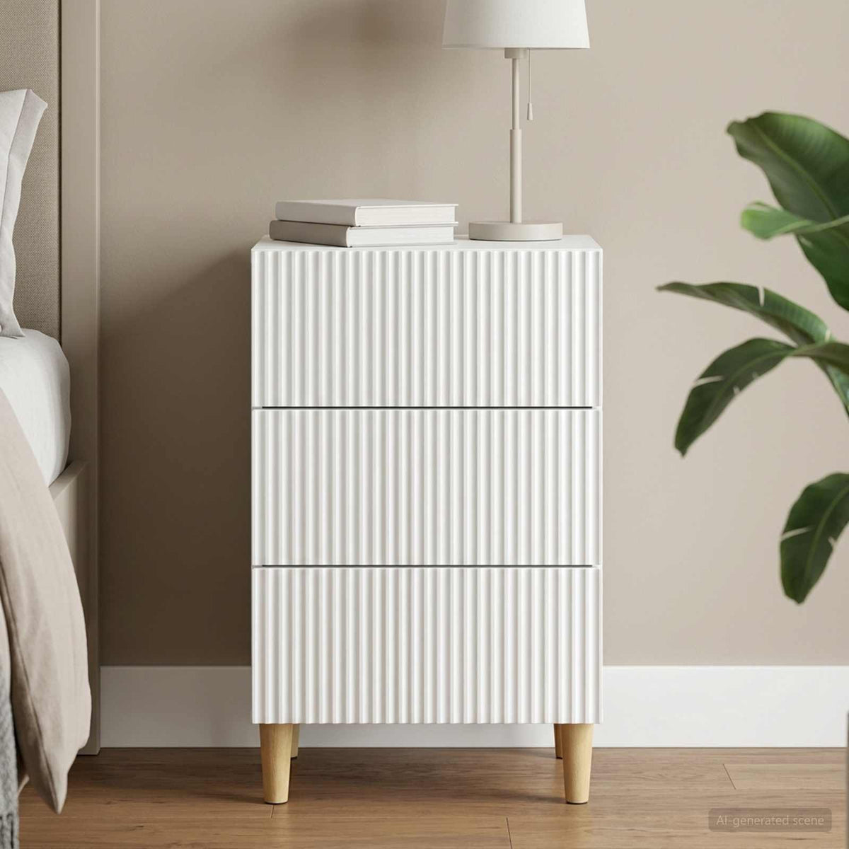 vidaXL Bedside Cabinet 43 x 41 x 66.5 cm Engineered Wood