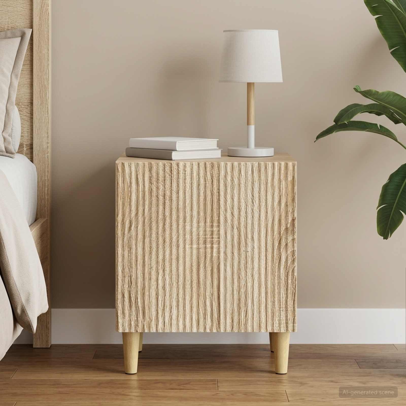 vidaXL Bedside Cabinet Sonoma Oak 43 x 34.5 x 50 cm Engineered Wood 1