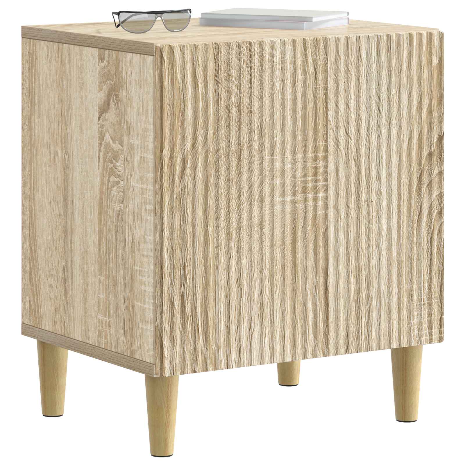 vidaXL Bedside Cabinet Sonoma Oak 43 x 34.5 x 50 cm Engineered Wood 3
