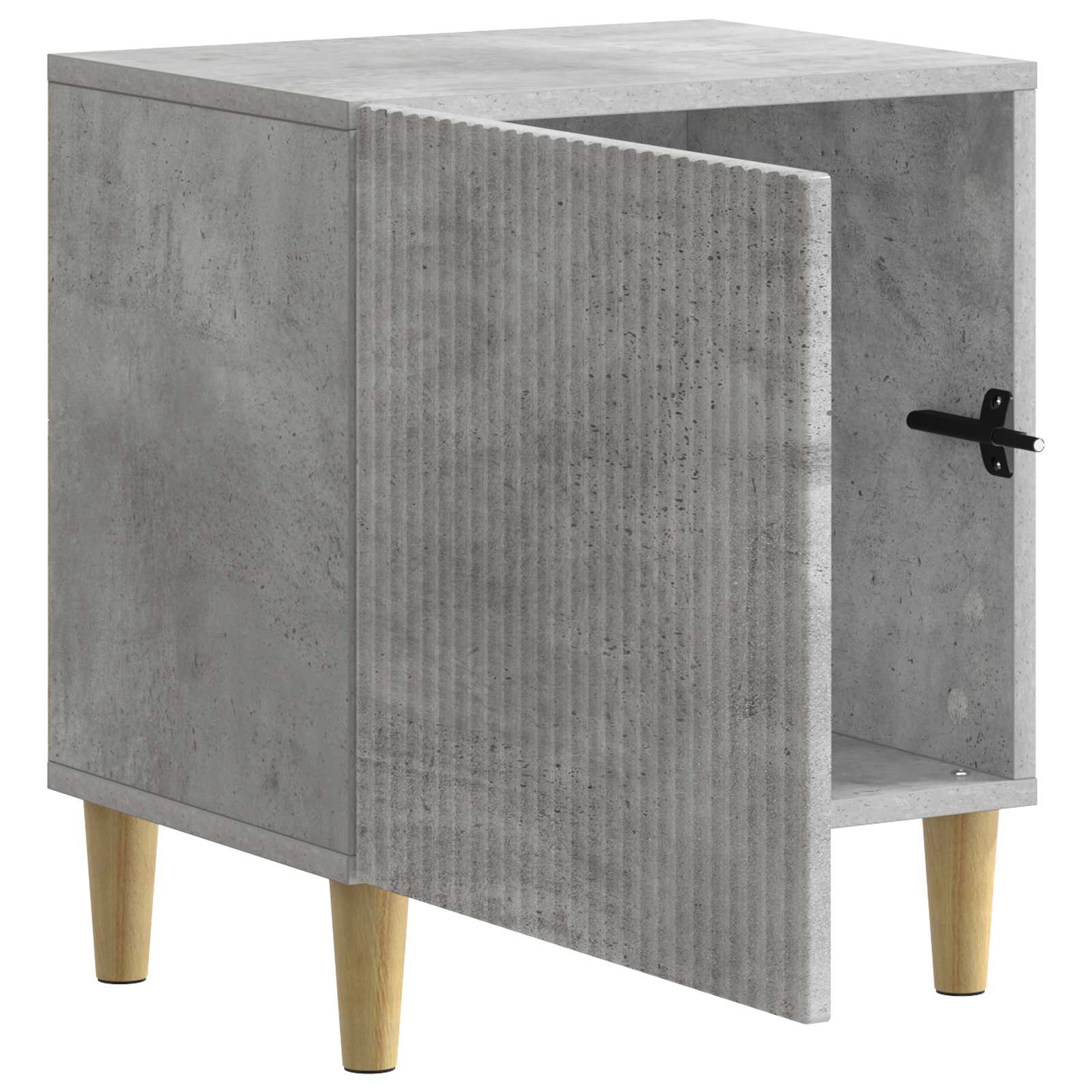 vidaXL Bedside Cabinet Concrete Grey 43 x 34.5 x 50 cm Engineered Wood 4