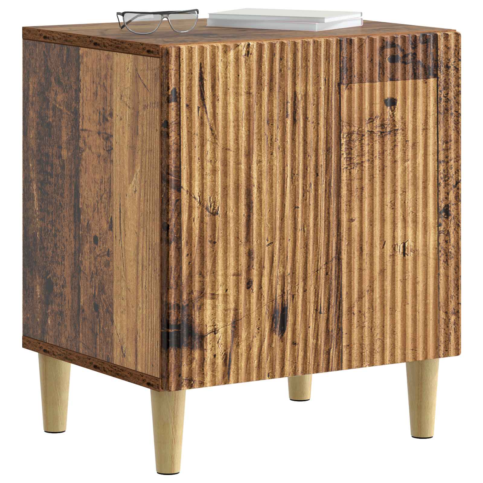 vidaXL Bedside Cabinet Old Wood 43 x 34.5 x 50 cm Engineered Wood 3