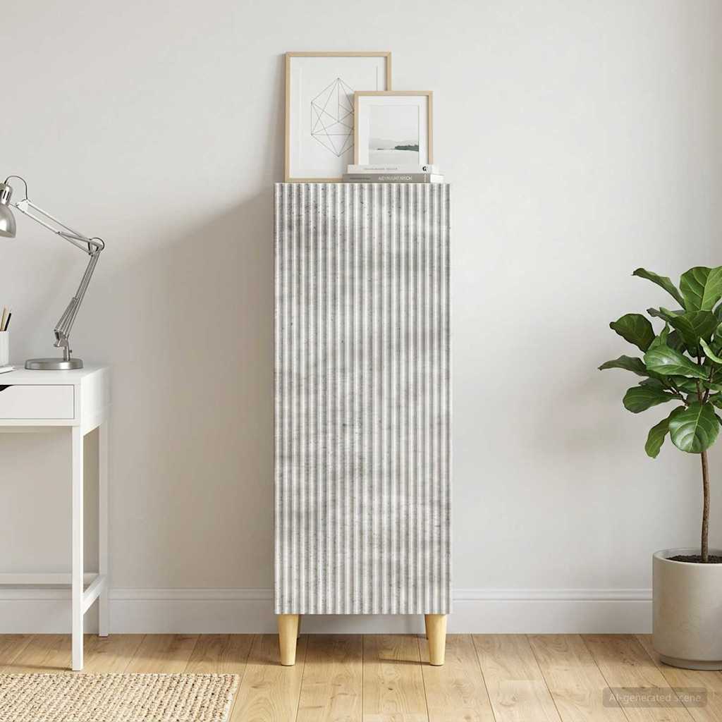 vidaXL Sideboard Concrete Grey 33 x 34.5 x 90 cm Engineered Wood 1