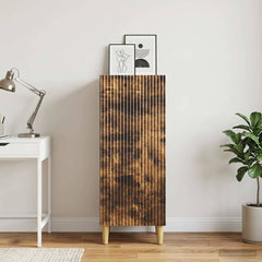 vidaXL Sideboard Smoked Oak 33 x 34.5 x 90 cm Engineered Wood 4