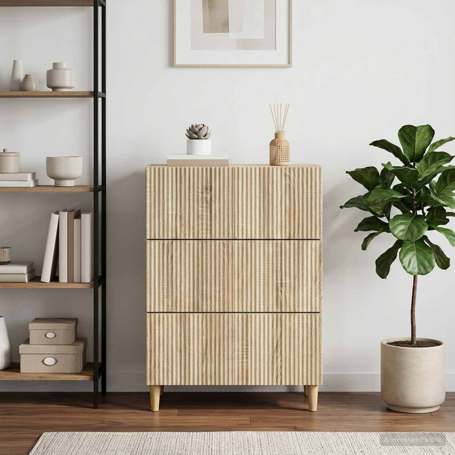 Drawer Cabinet Engineered Wood Sonoma Oak