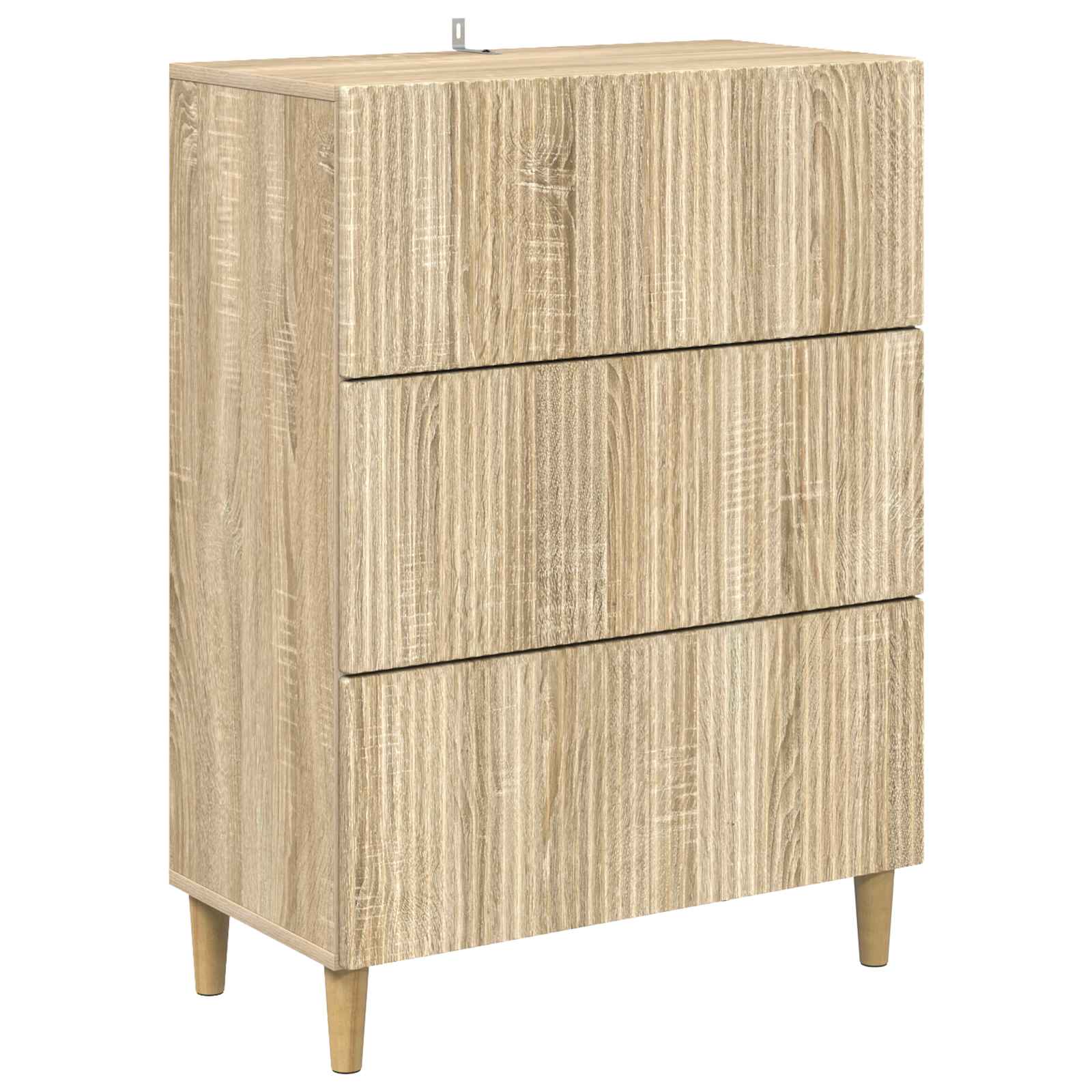 vidaXL Drawer Cabinet 66 x 34.5 x 90 cm Engineered Wood Sonoma Oak 2