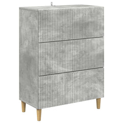 vidaXL Drawer Cabinet 66 x 34.5 x 90 cm Engineered Wood Concrete Grey 2