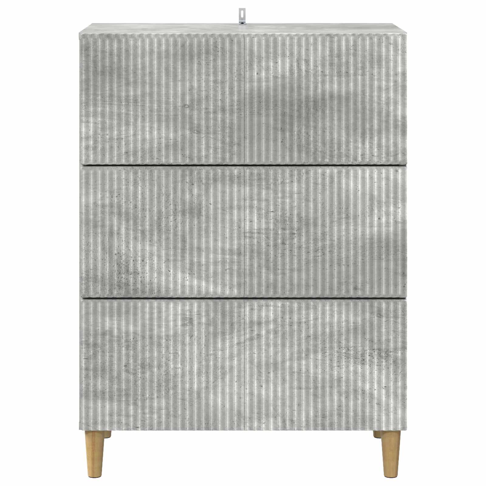 vidaXL Drawer Cabinet 66 x 34.5 x 90 cm Engineered Wood Concrete Grey 6