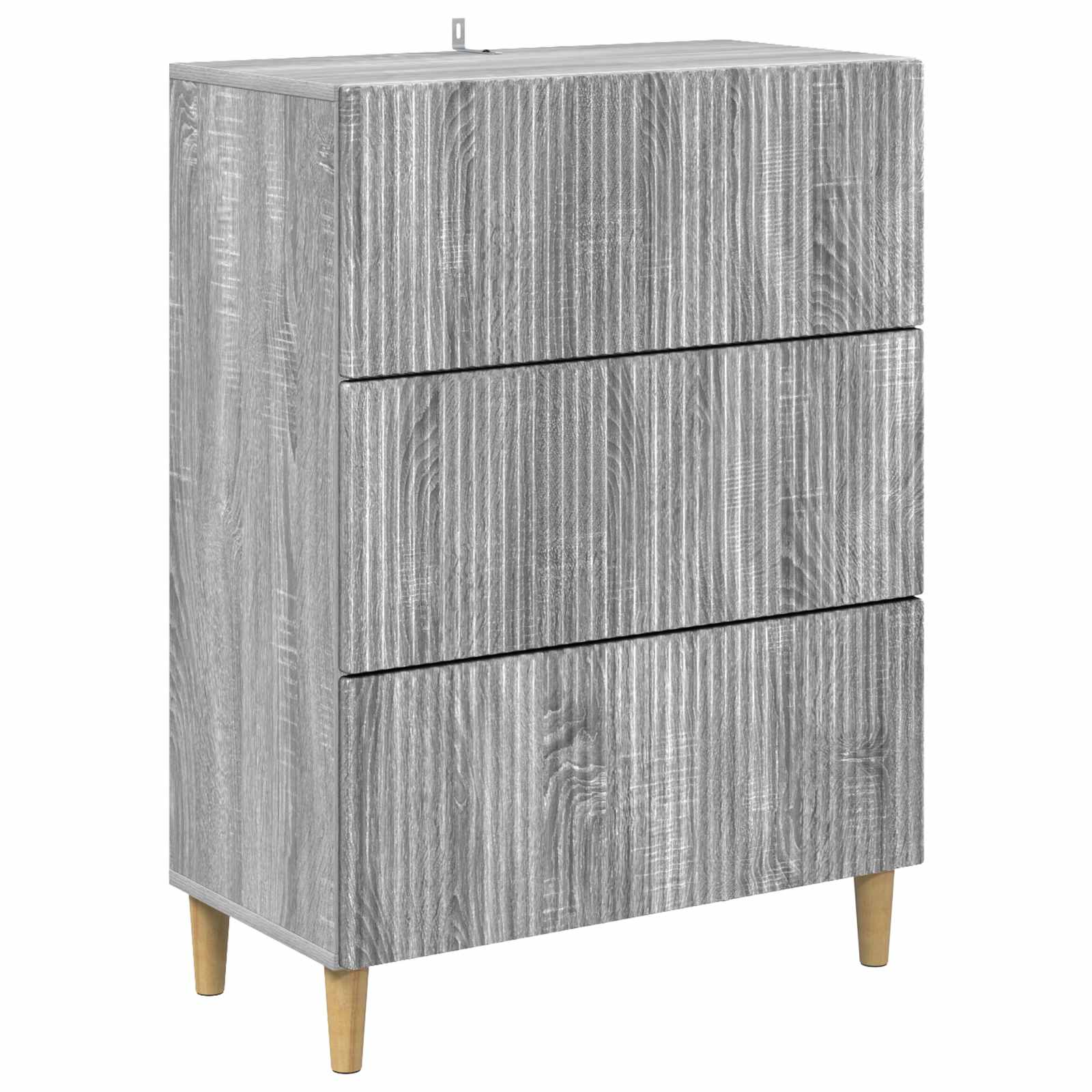 vidaXL Drawer Cabinet 66 x 34.5 x 90 cm Engineered Wood Grey Sonoma 2