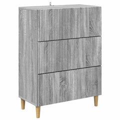 vidaXL Drawer Cabinet 66 x 34.5 x 90 cm Engineered Wood Grey Sonoma 2
