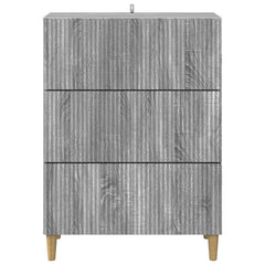 vidaXL Drawer Cabinet 66 x 34.5 x 90 cm Engineered Wood Grey Sonoma 6