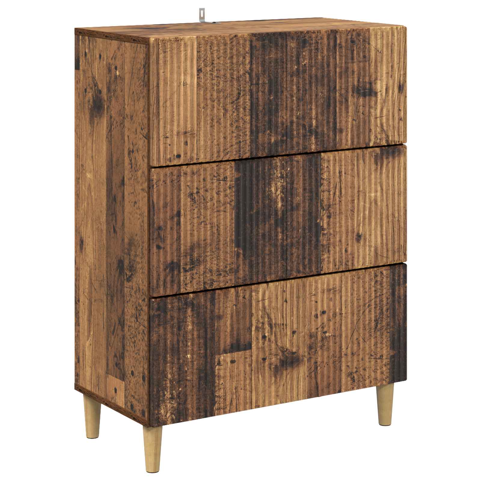 vidaXL Drawer Cabinet 66 x 34.5 x 90 cm Engineered Wood Old Wood 2
